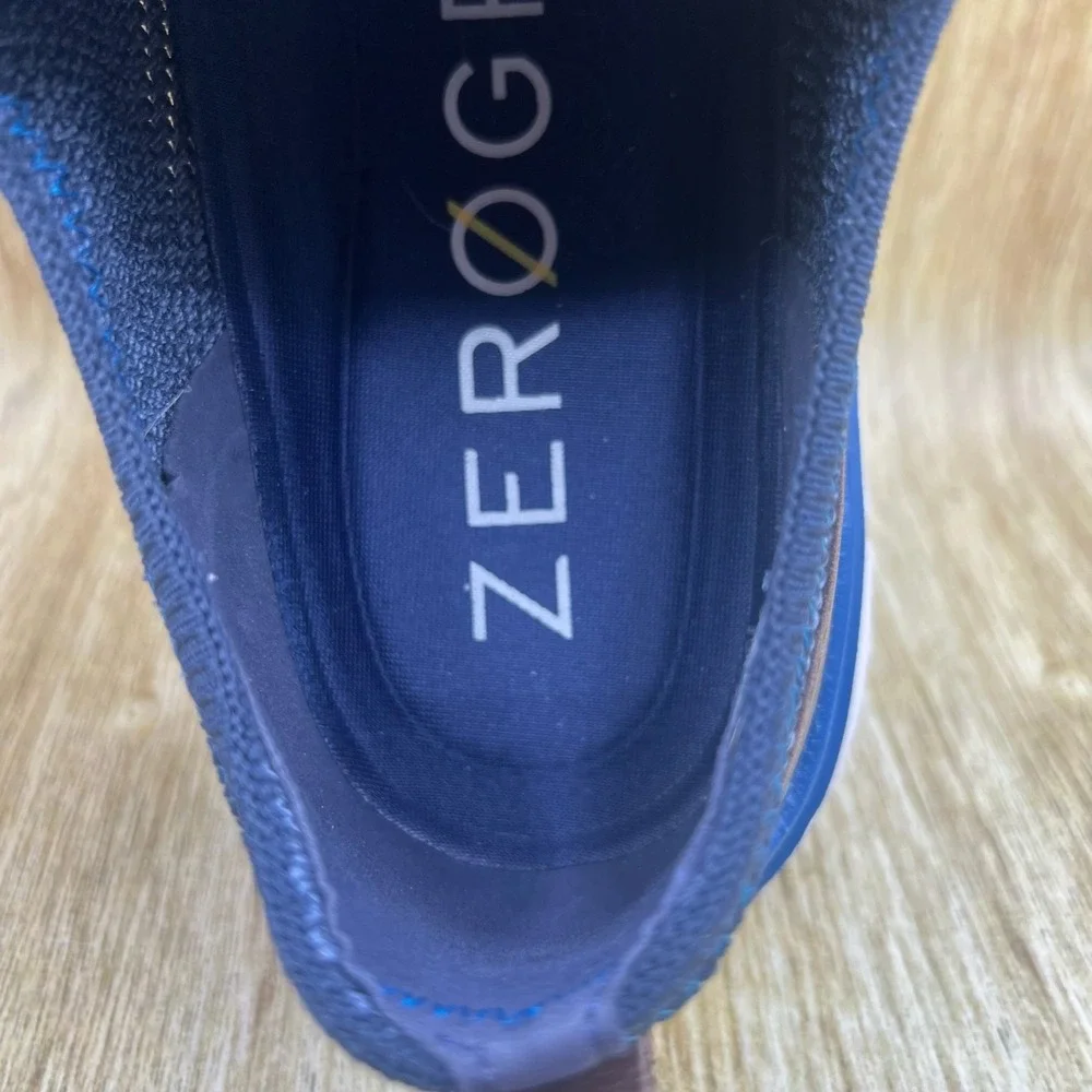Cole Haan Generation Zerogrand Men's Size 10.5 Navy Blue Brown Knit C32048